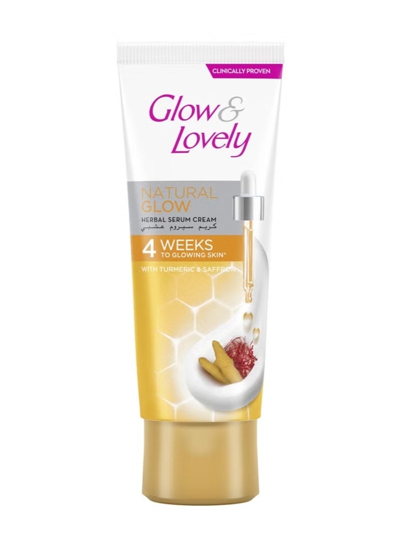 Glow & Lovely Natural Glow Herbal Serum Cream With Turmeric And Saffron 100gm - Image 1